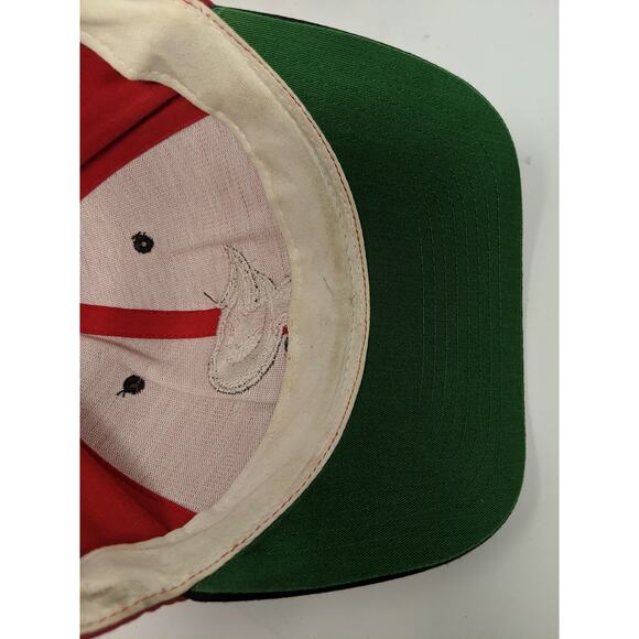 Pacific Headwear 302C Pro Model Strapback Hat Embroidered P Logo Red & Black - Picture 10 of 11